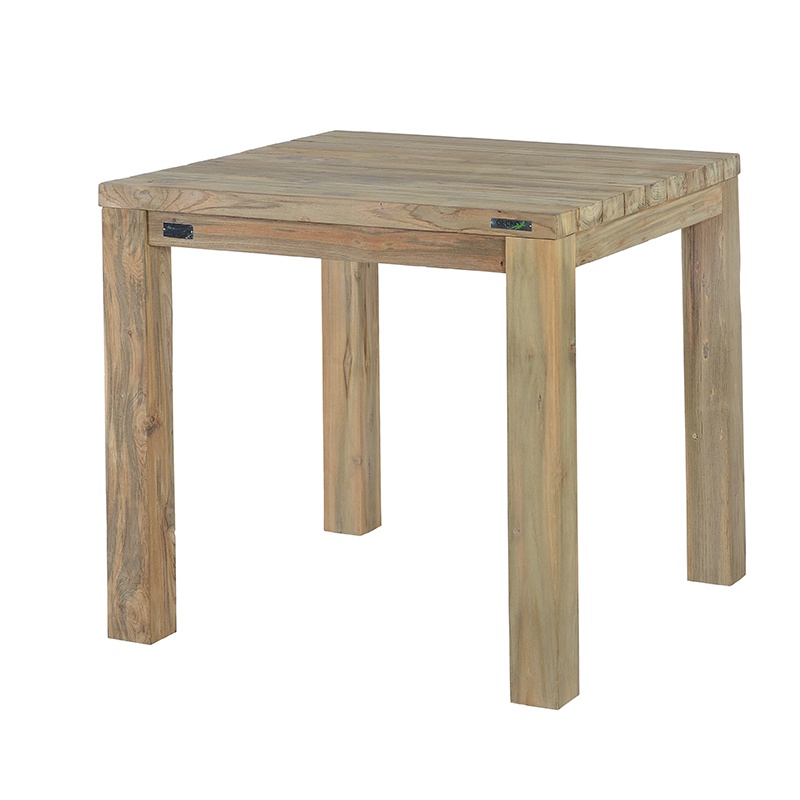 Table en teck massif recyclé 80 x 80 cm Table en teck massif recyclé 80 x 80 cm