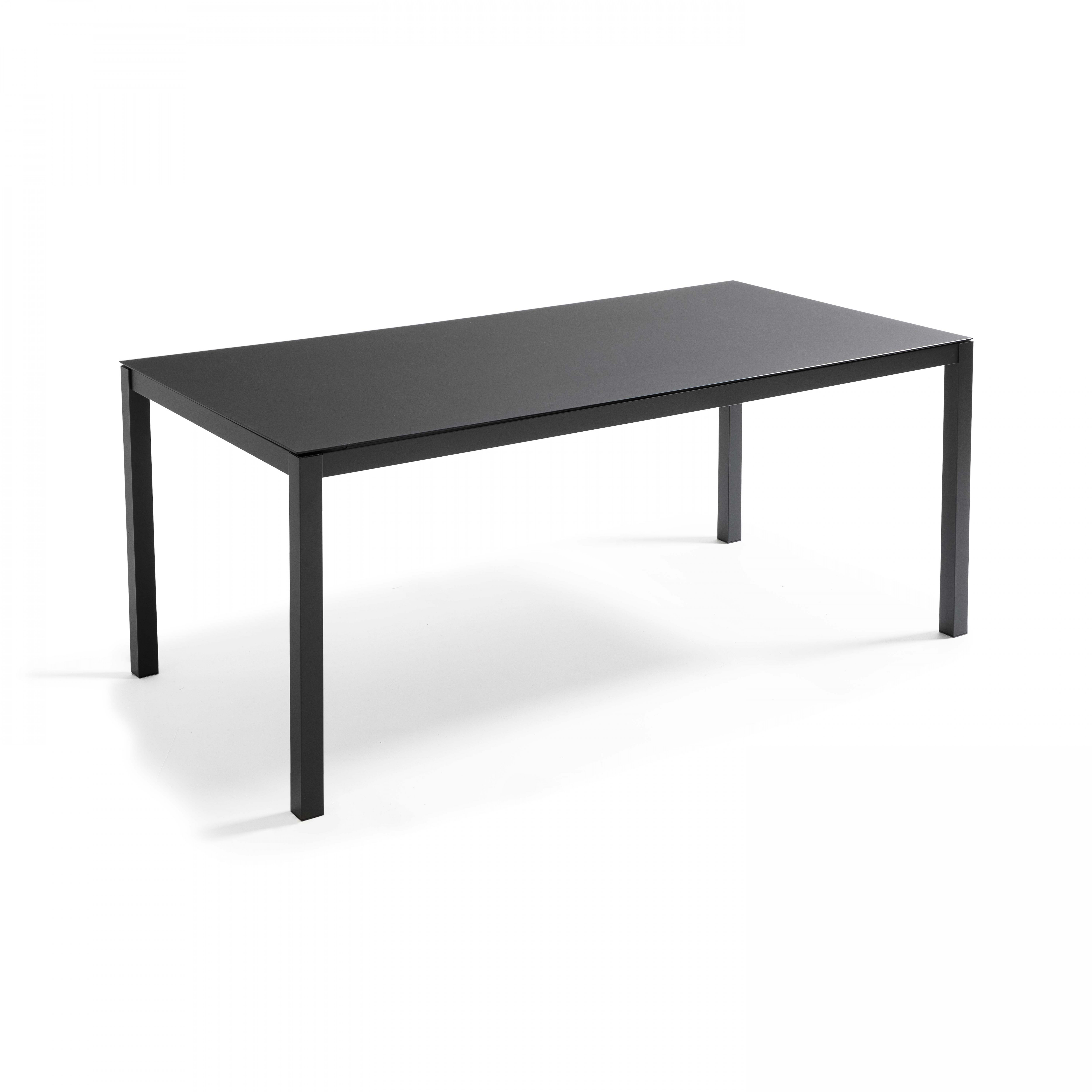 Table de jardin en aluminium noir