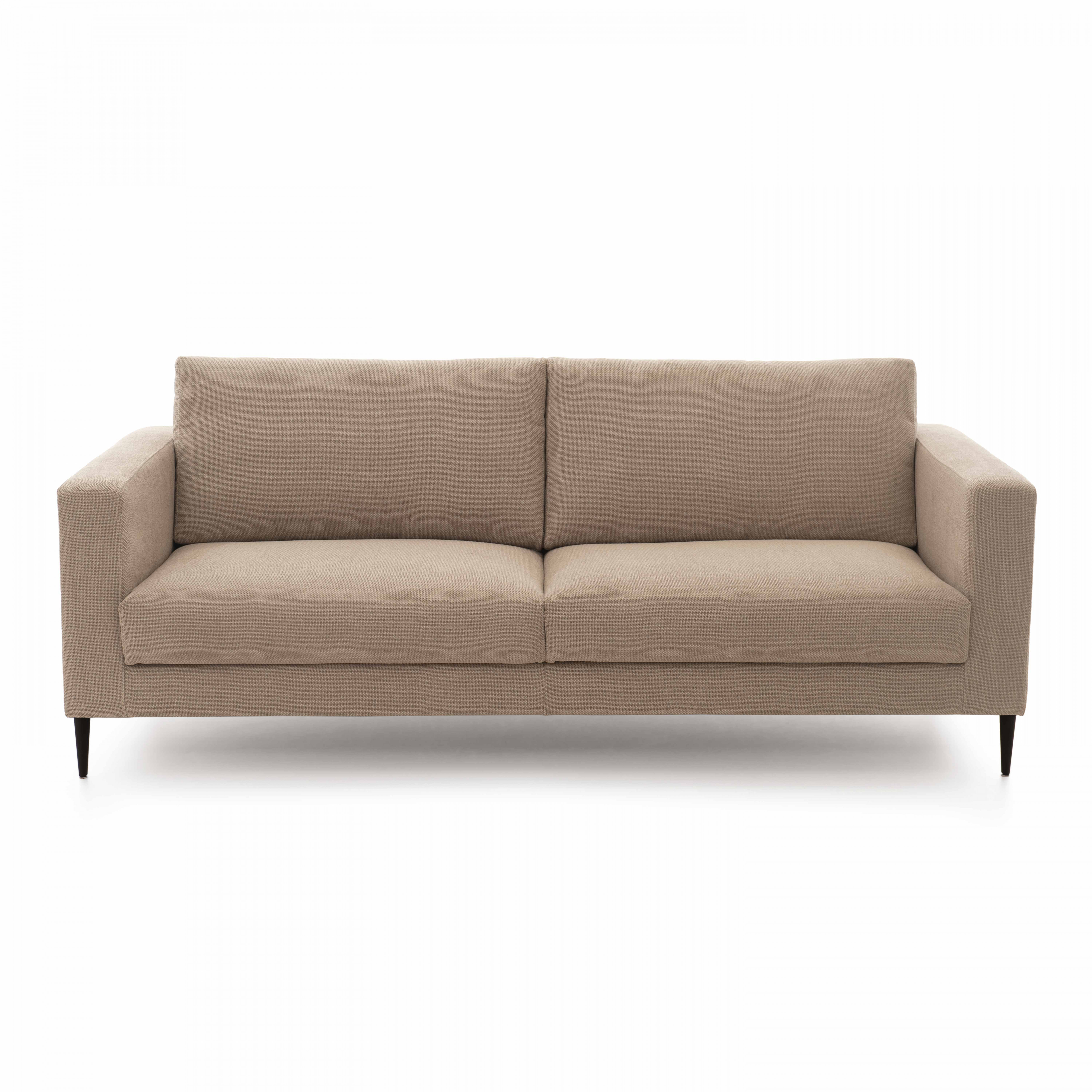 Canapé en tissu chiné 3 places beige - Vue supplémentaire 2