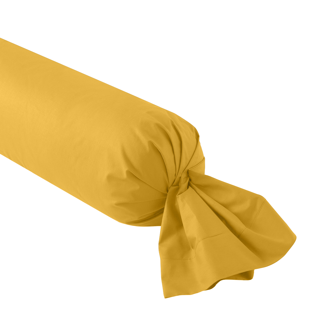 taie de traversin   coton jaune 160 cm