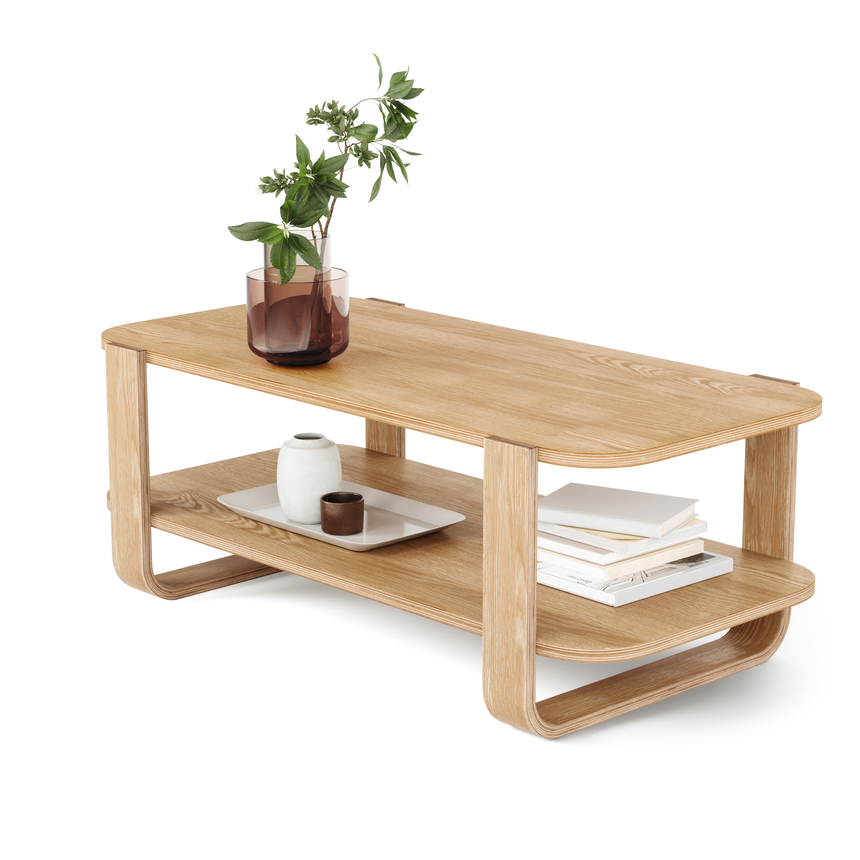 Table basse bois naturel L109cm