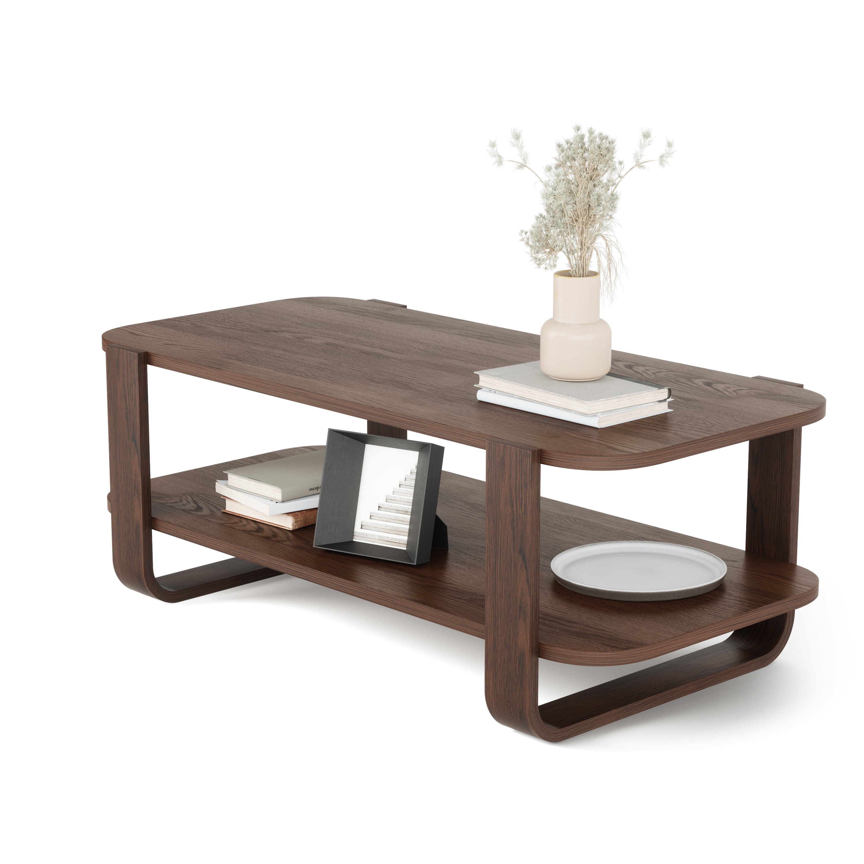 Table basse bois couleur noyer L109cm