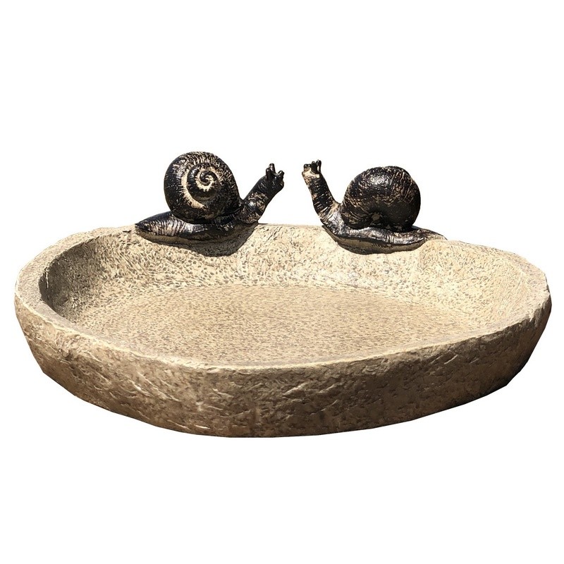 Bain oiseaux abreuvoir mangeoire pataugeoire escargot jardin rés6x20 Bain oiseaux abreuvoir mangeoire pataugeoire escargot jardin rés6x20