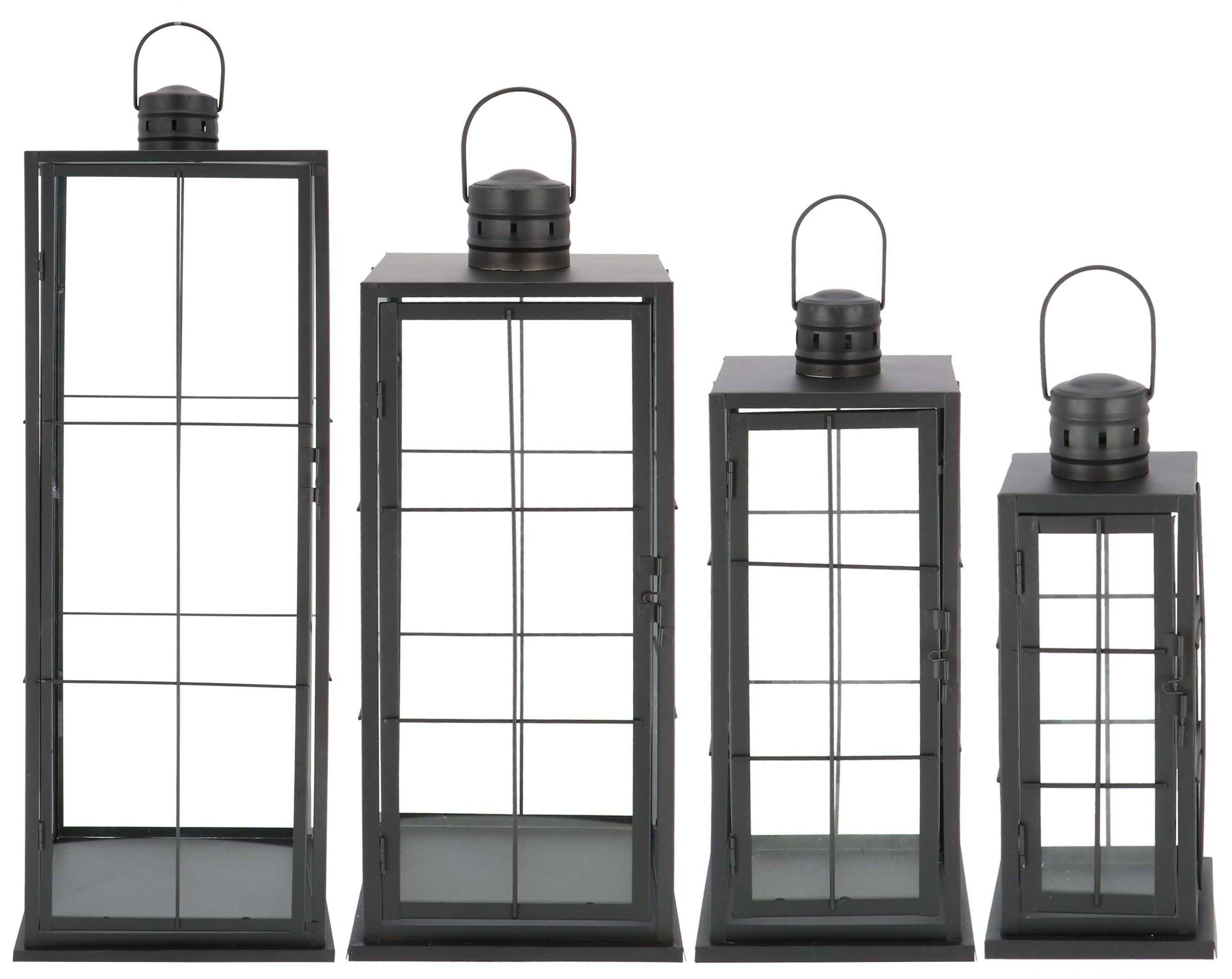 Set de 4 lanternes en métal cosy