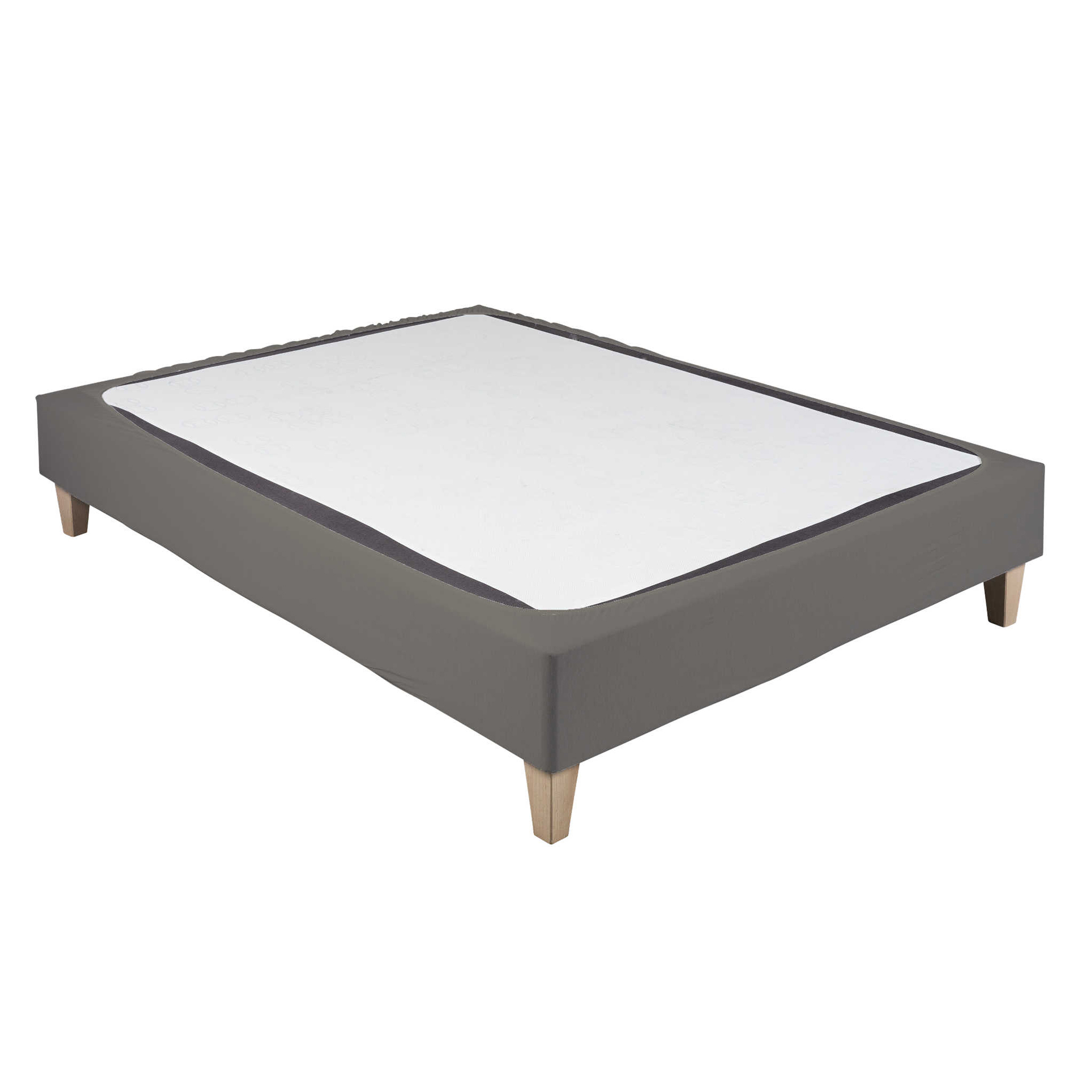 cache sommier coton jersey taupe 90x200
