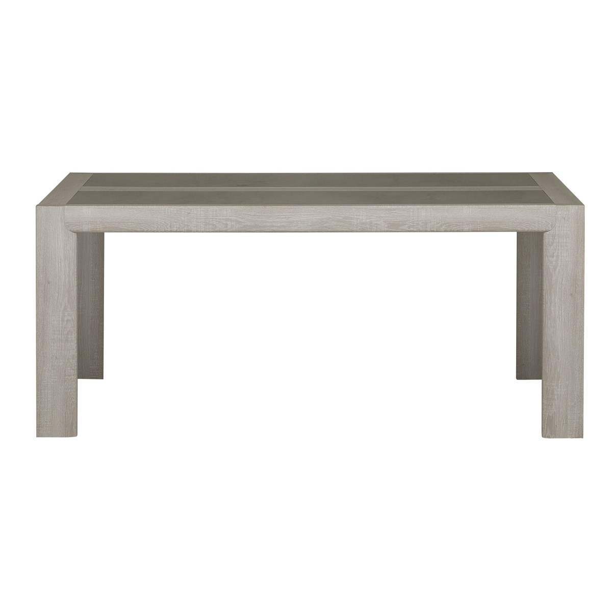 Table effet bois gris