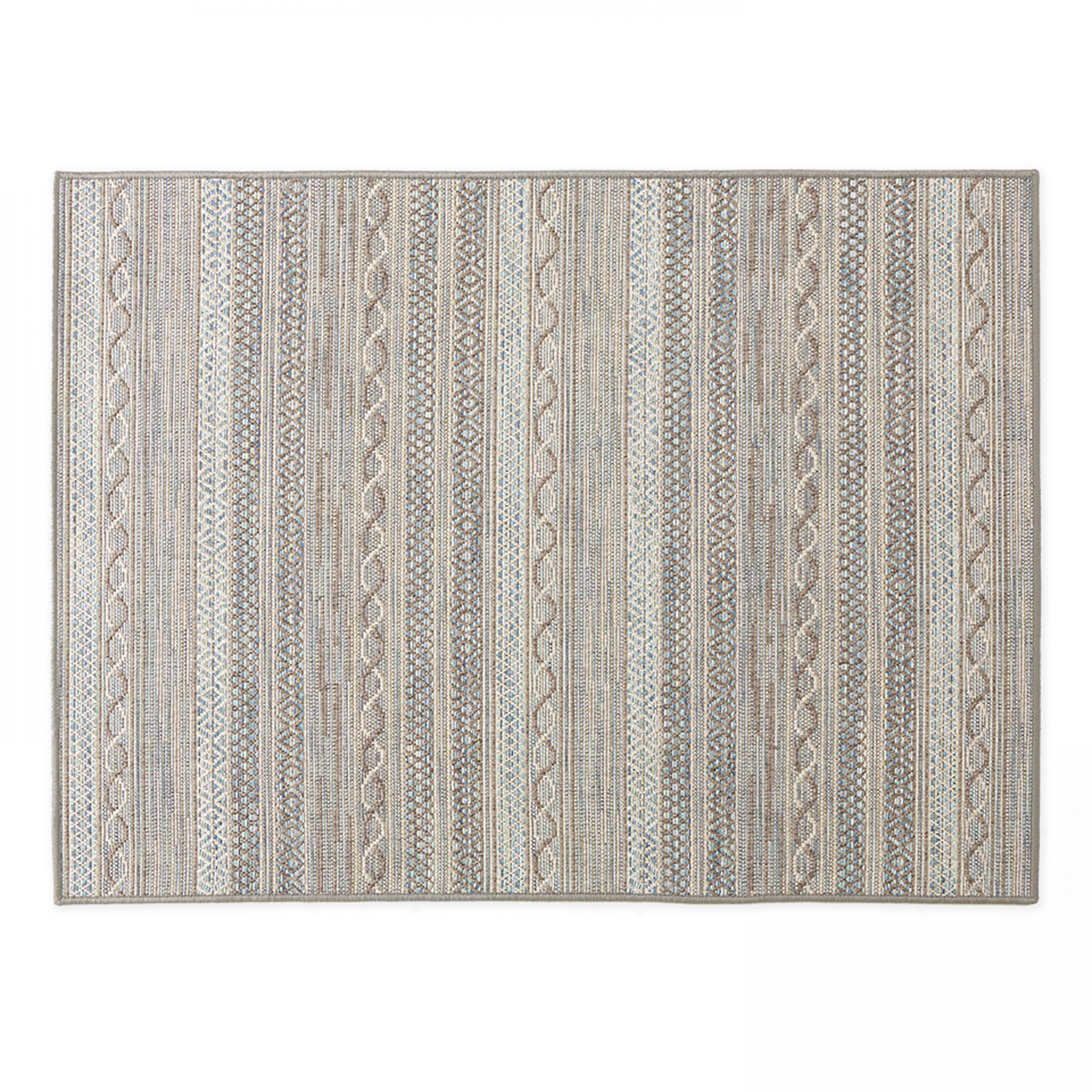 Tapis rectangulaire en polypropylène 200x290 cm gris