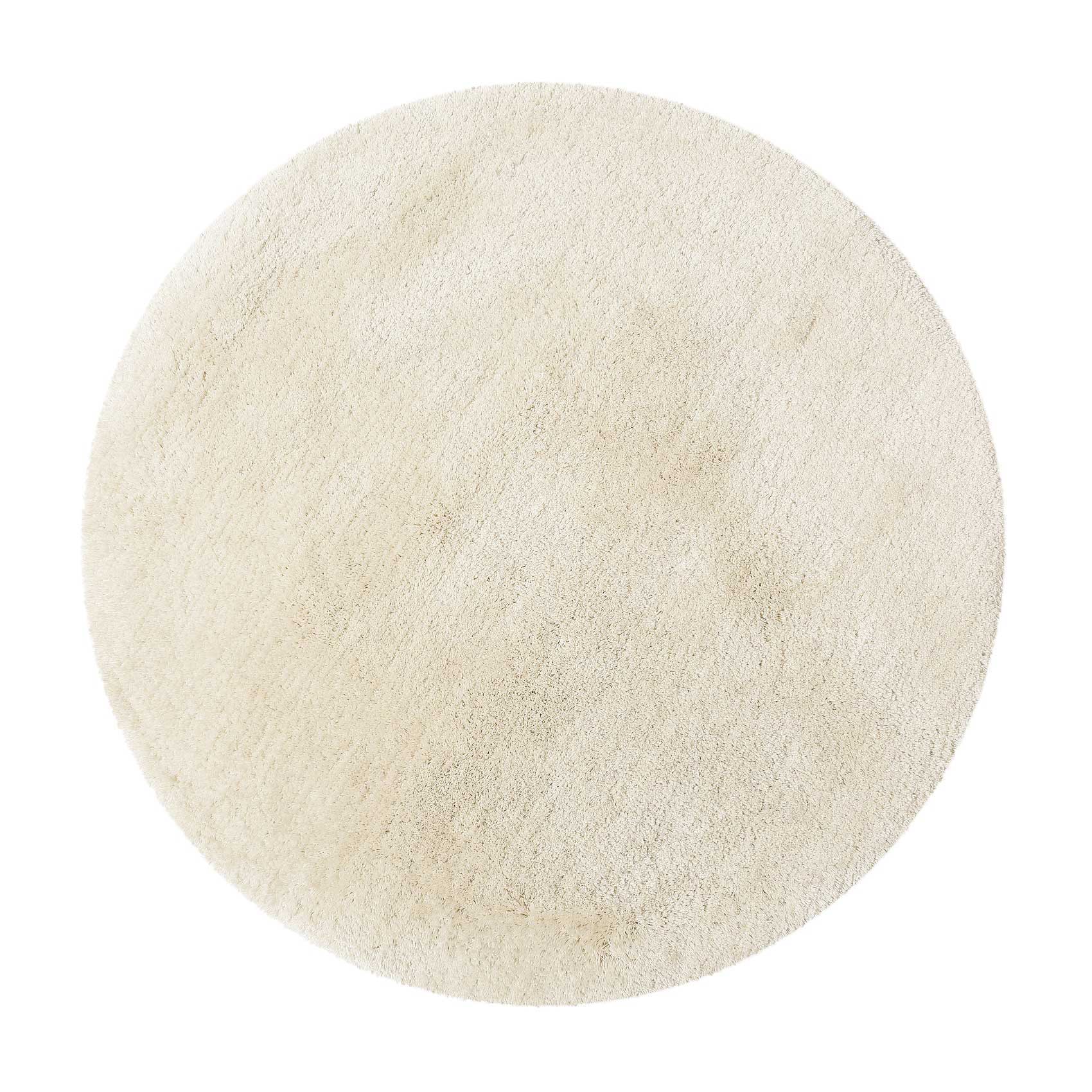 tapis de bain rond en microfibre antidérapant crème 90 d