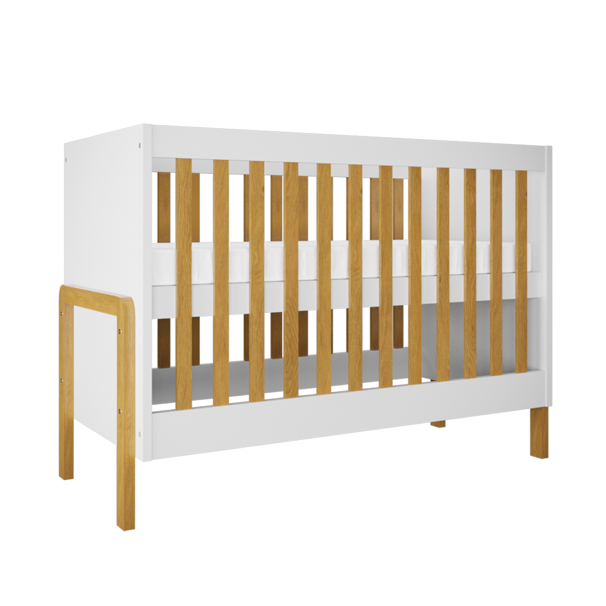 Kocot Kids - Lit bébé 60x120 blanc beige