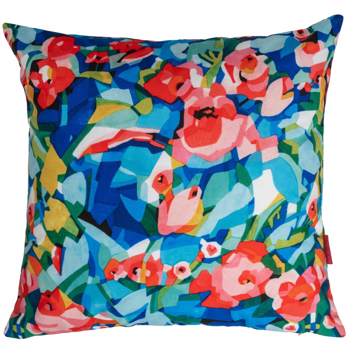 Housse de coussin extérieur fleuri 60x60