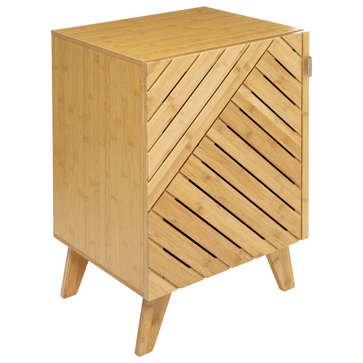table de chevet bois et porte bambou - 45x38x70cm