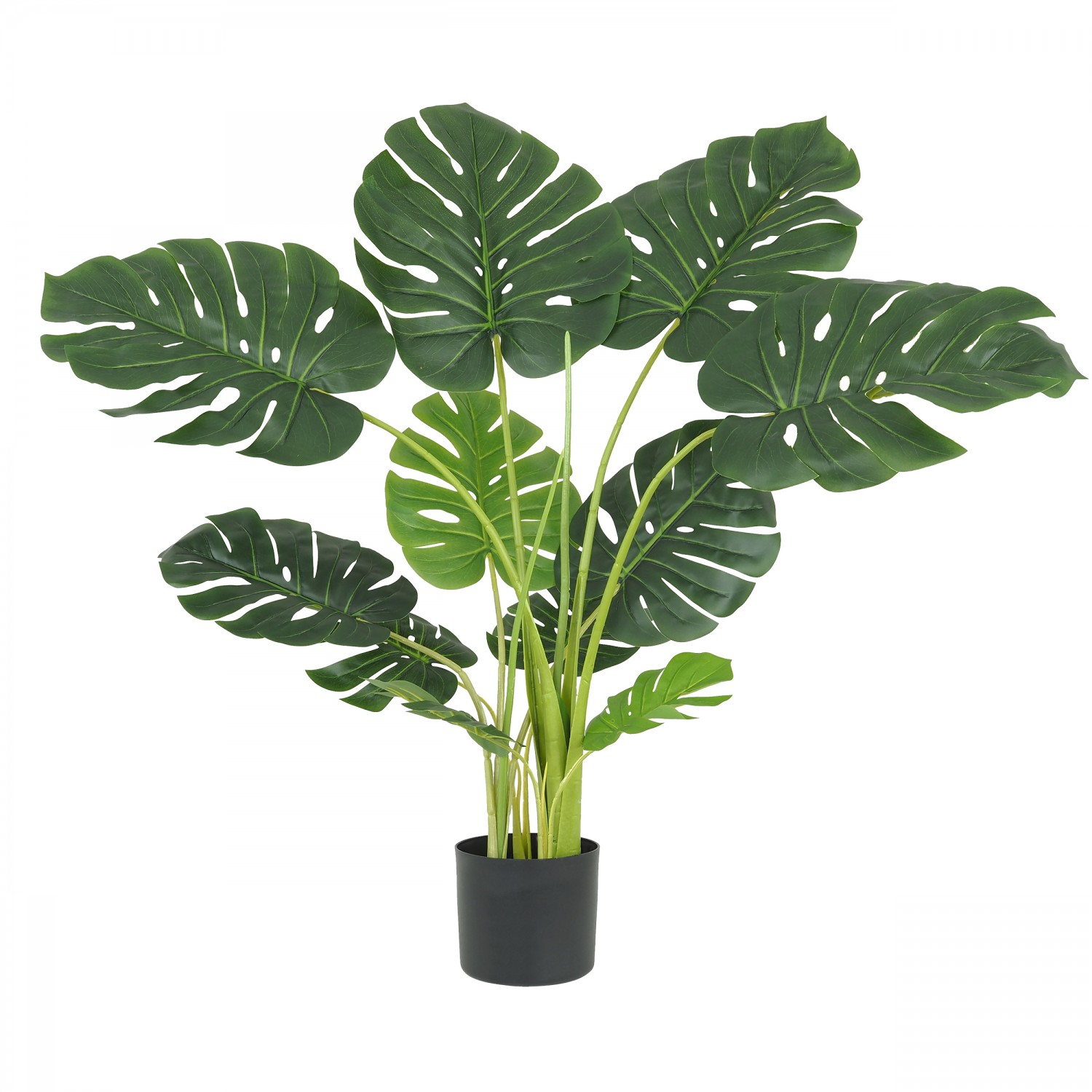 Monstera artificiel toucher naturel 110cm