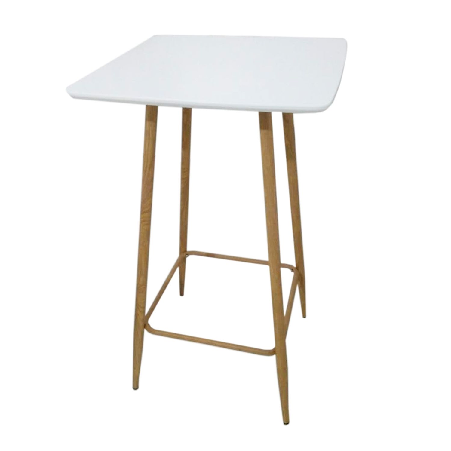 Table haute scandinave l. 60 x h. 102 cm blanc