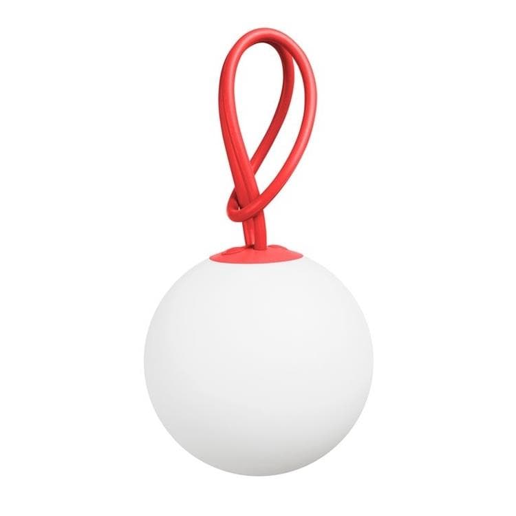 Suspension led rechargeable d'extérieur diamètre 20cm rouge