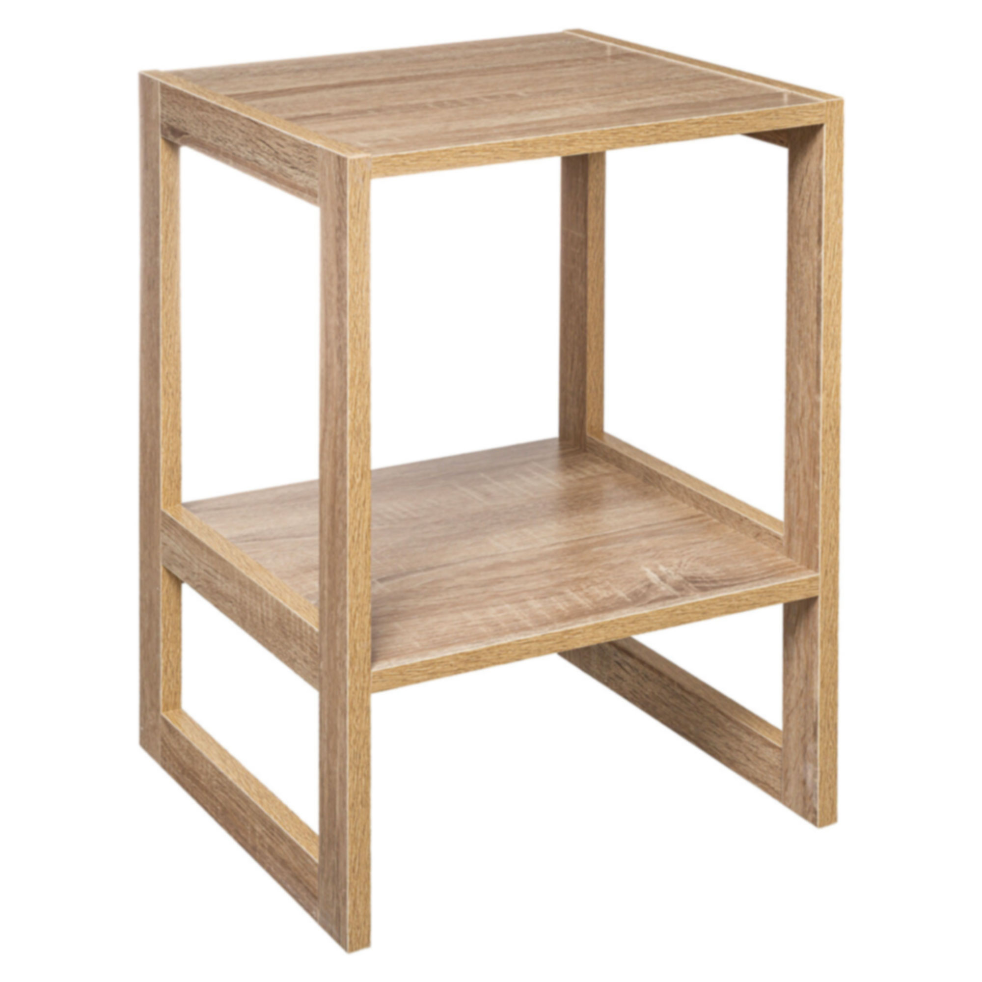 table de chevet bois 2 plateaux - 34.5x33.5x51cm