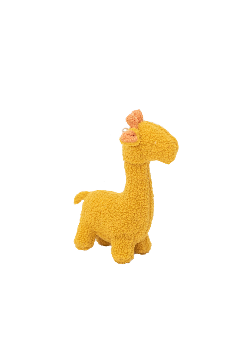 Peluche bébé girafe 100% coton hipoallergenic jaune