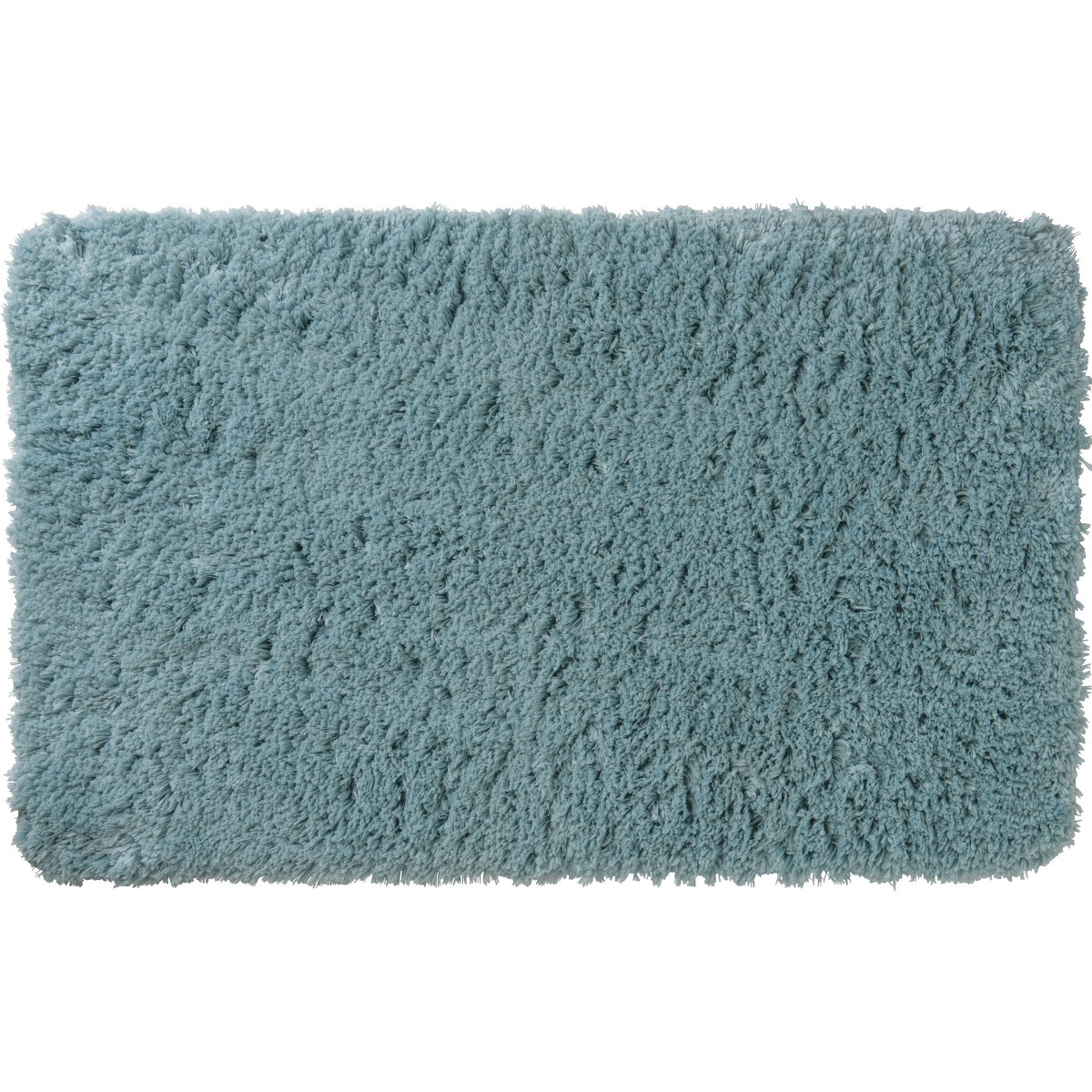 tapis de bain en polyester uni bleu 50x80cm