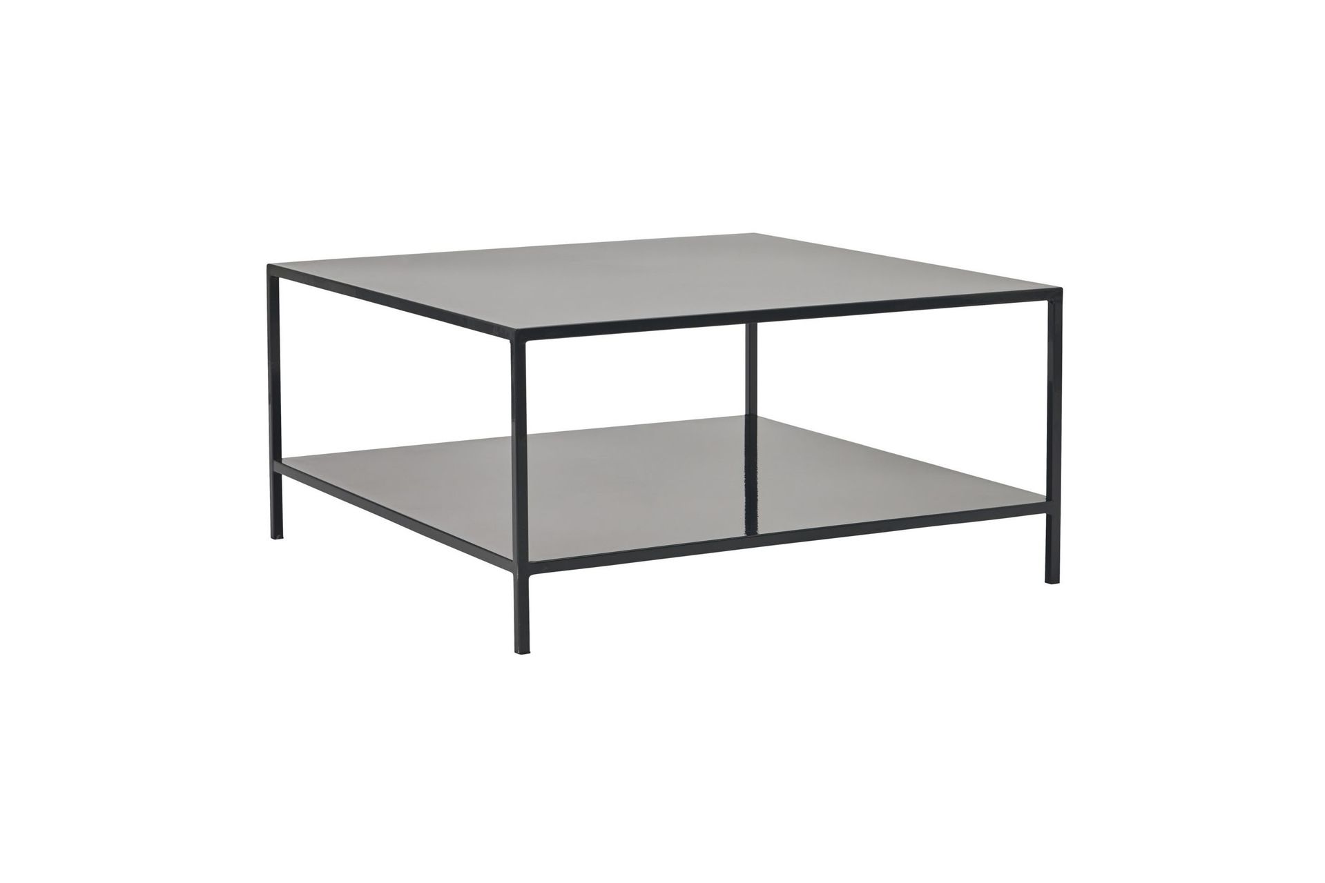 table basse carrée en acier noir