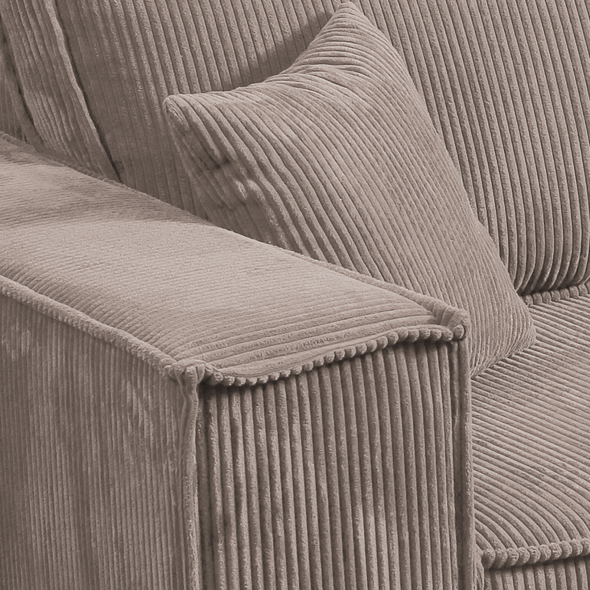 isaac - Canapé convertible velours côtelé beige - Vue supplémentaire 2