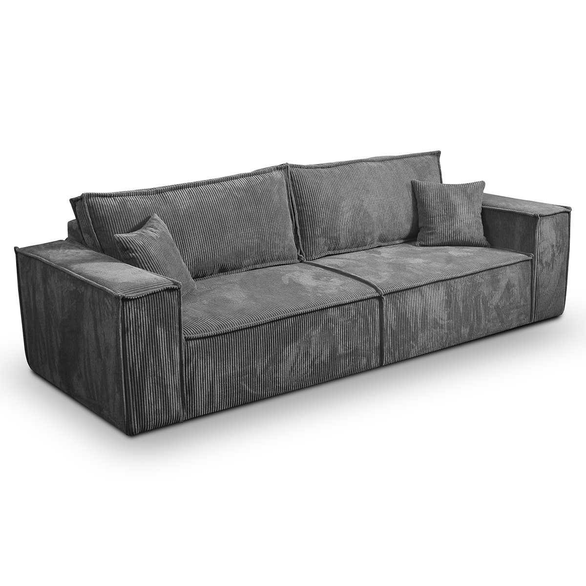 Canapé convertible 4 places stratifiés gris