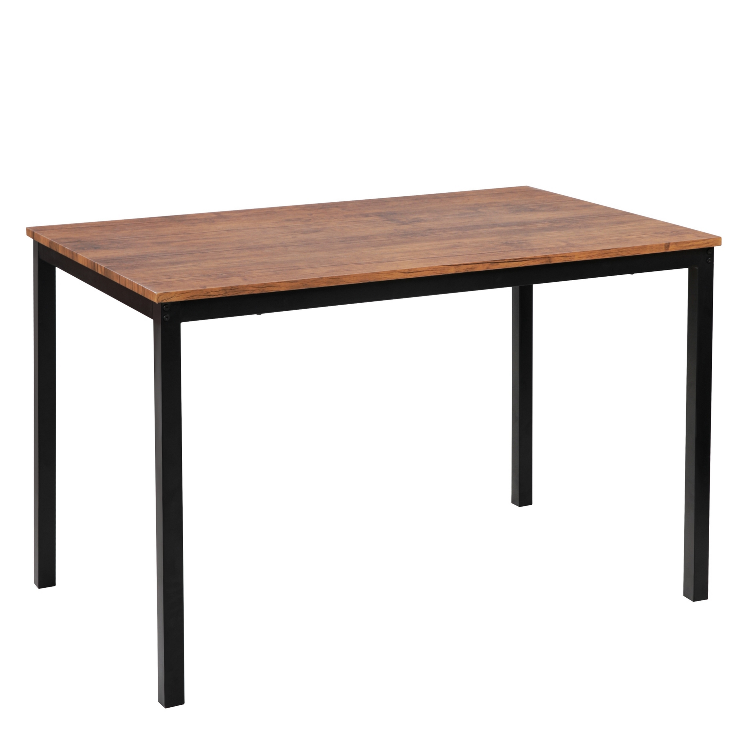 Table à manger 4 personnes en métal et bois marron L120