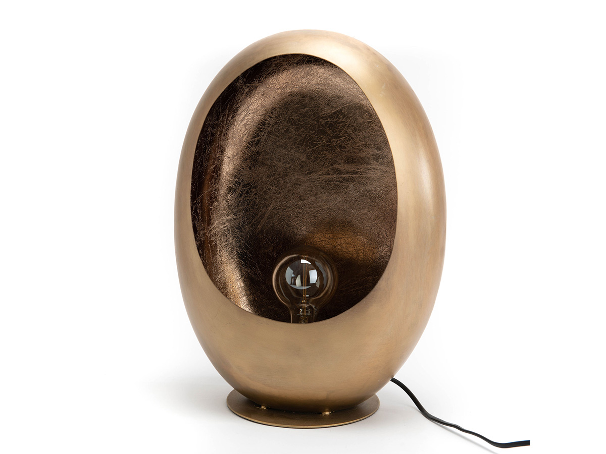 Lampe table    or en métal