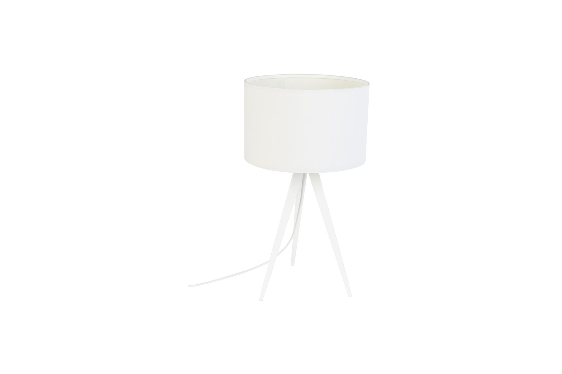 lampe de table en polyester blanche