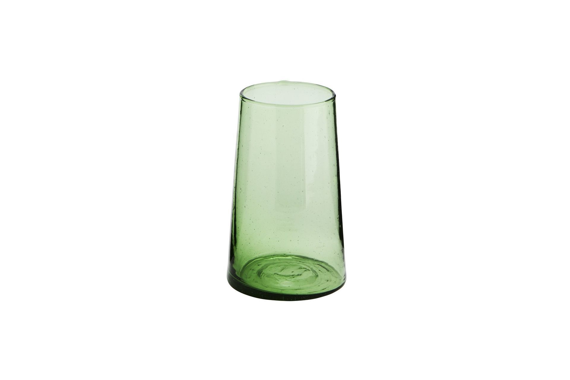 grand verre à eau en verre vert