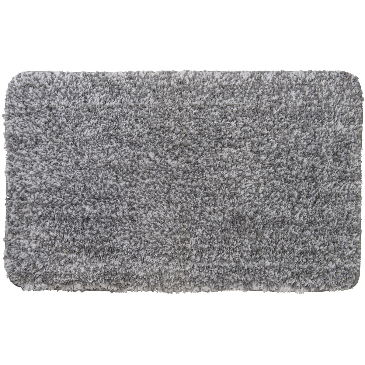tapis de bain en polyester uni gris 50x80cm