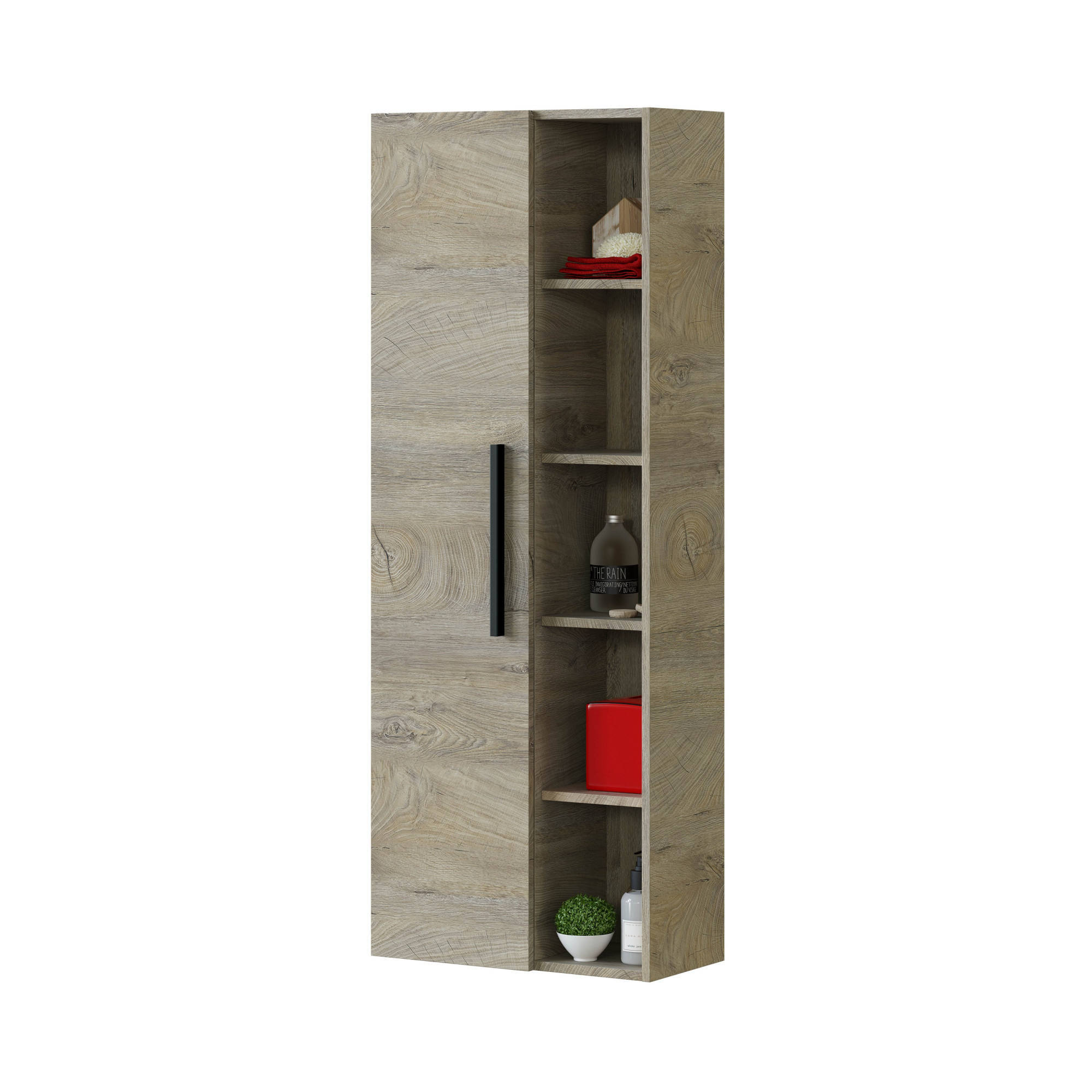 armoire à colonnes effet bois beige 125x125 cm