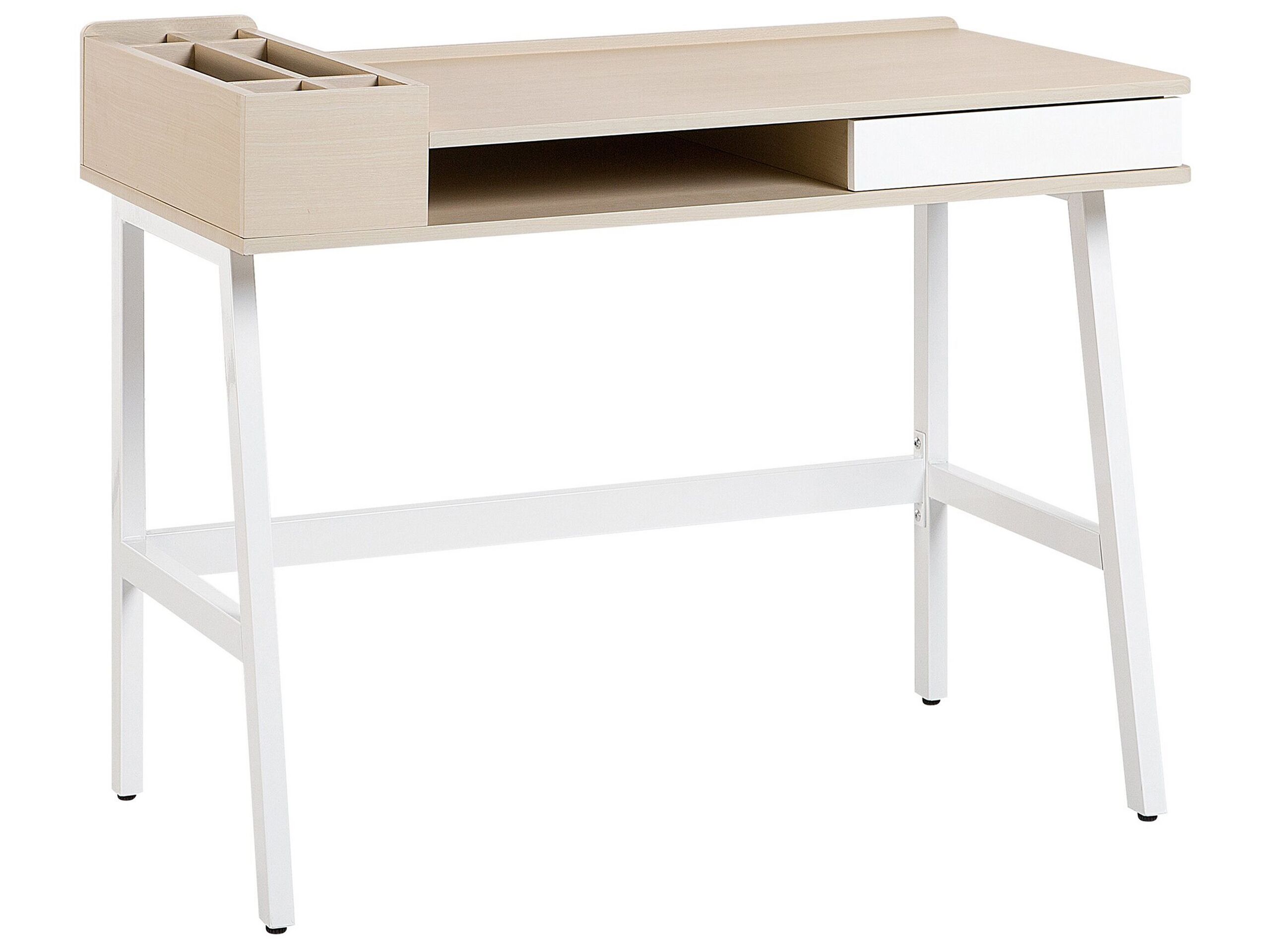 bureau blanc bois 100 x 55 cm