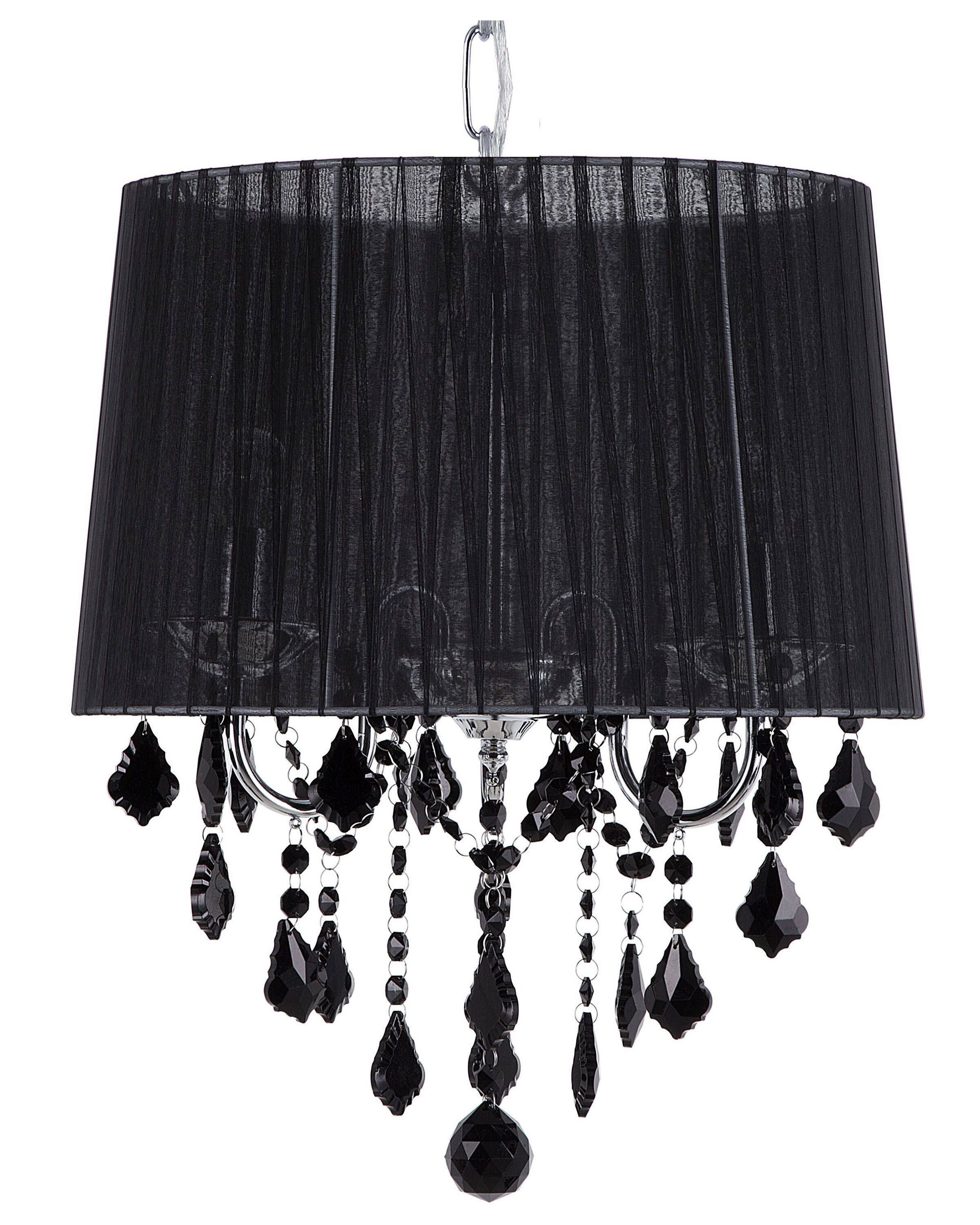 Lustre avec abat-jour noir