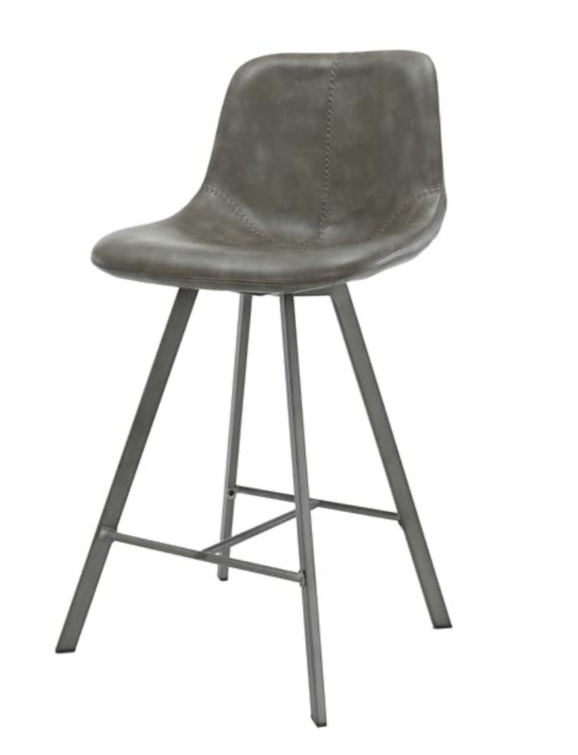chaise de comptoir aspect cuir taupe