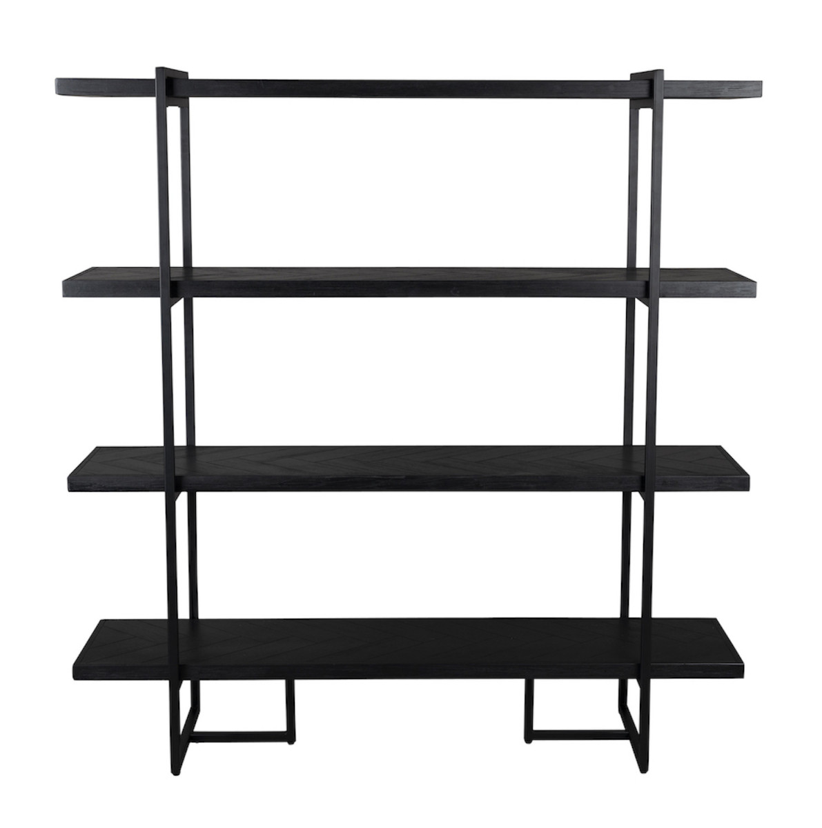 Étagère 4 étages en bois noir