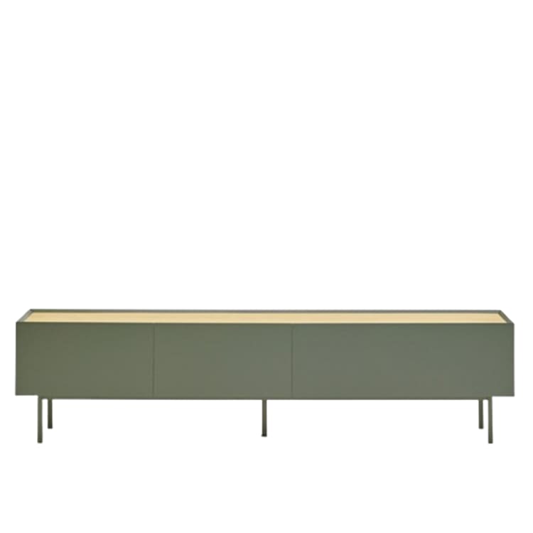Meuble TV contemporain 180cm en bois vert