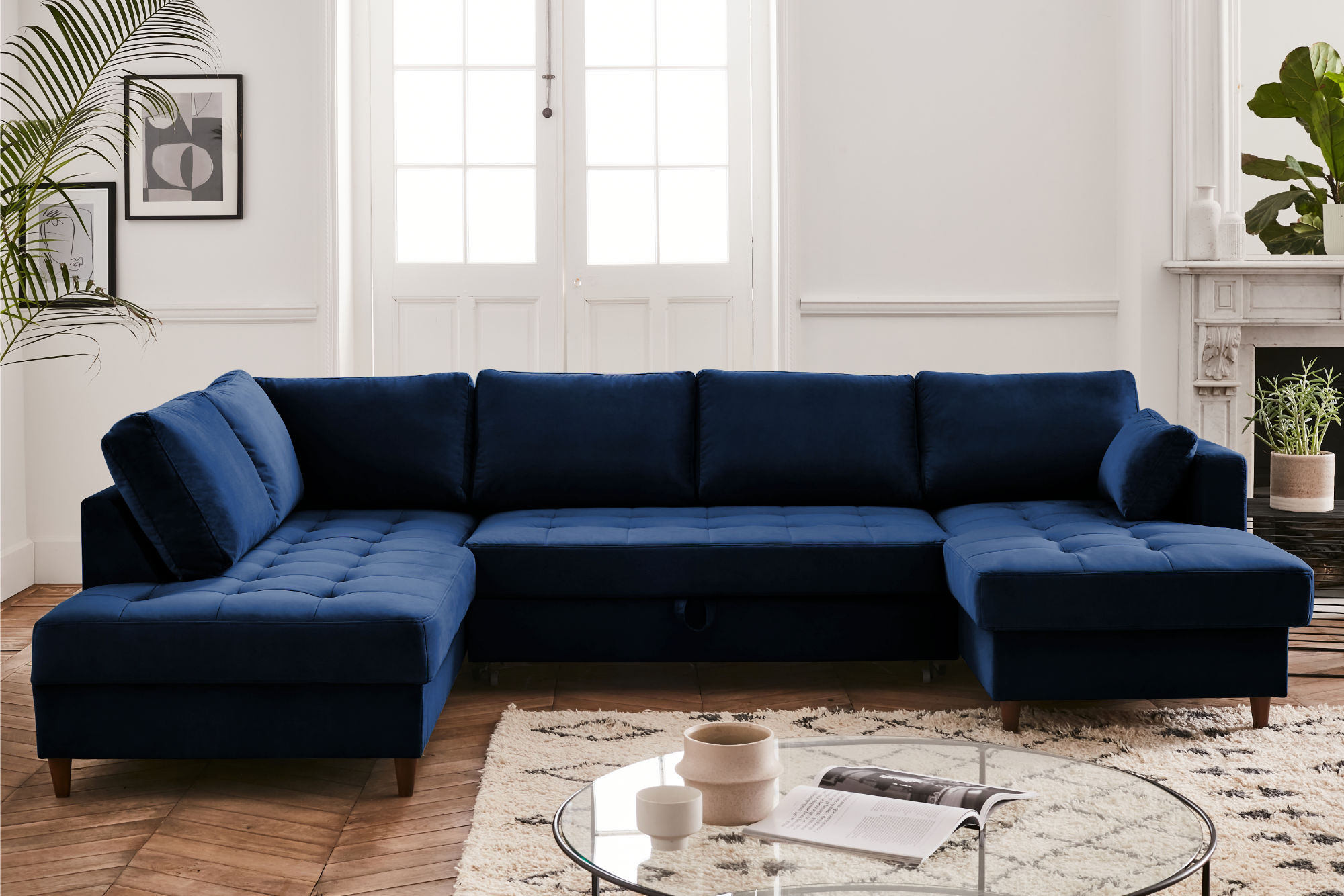 anna - Canapé velours Bleu - Vue supplémentaire 2