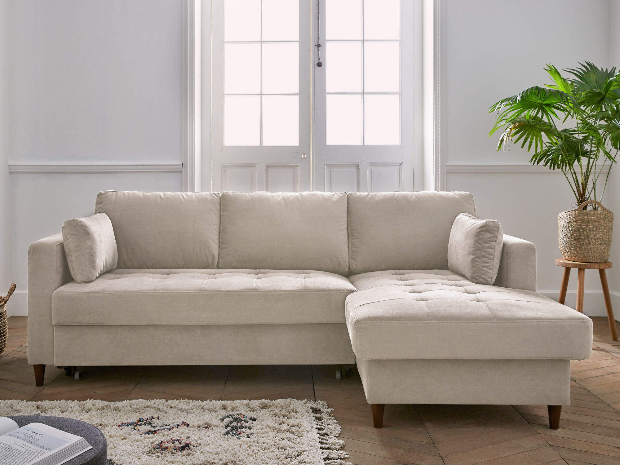 anna - Canapé velours Beige - Vue supplémentaire 2