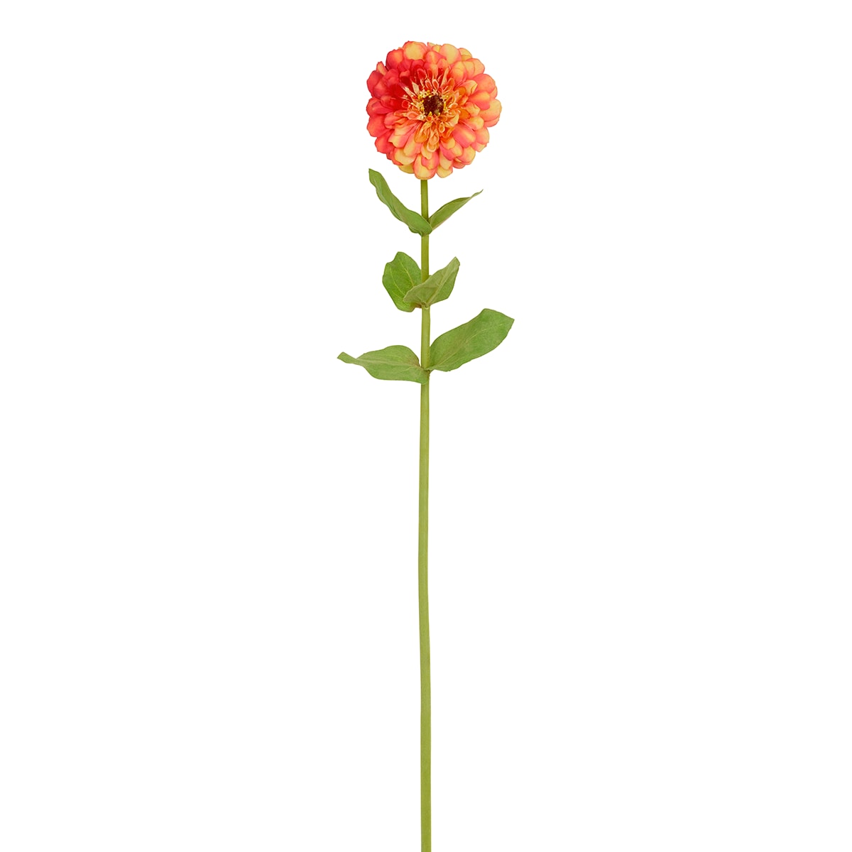 Tige de zinnia artificielle orange H68