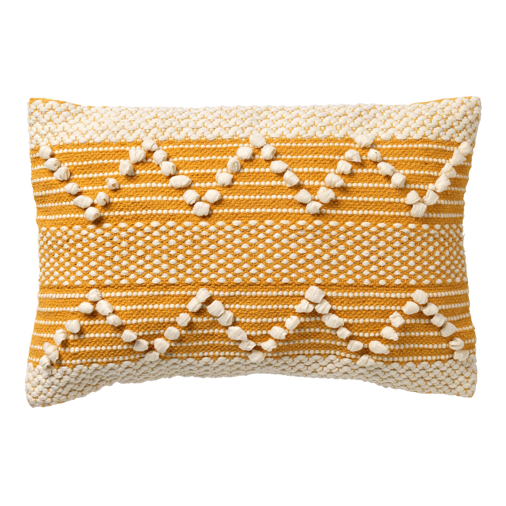 Coussin - jaune en coton 40x60 cm avec motif