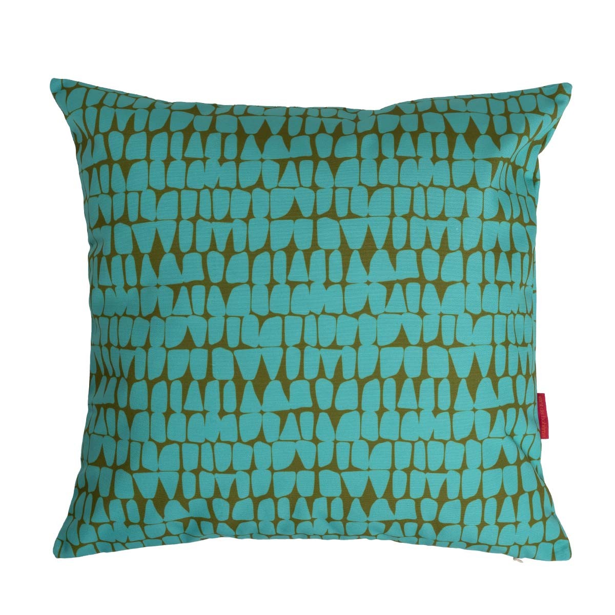 Housse de coussin extérieur graphique turquoise 45x45cm