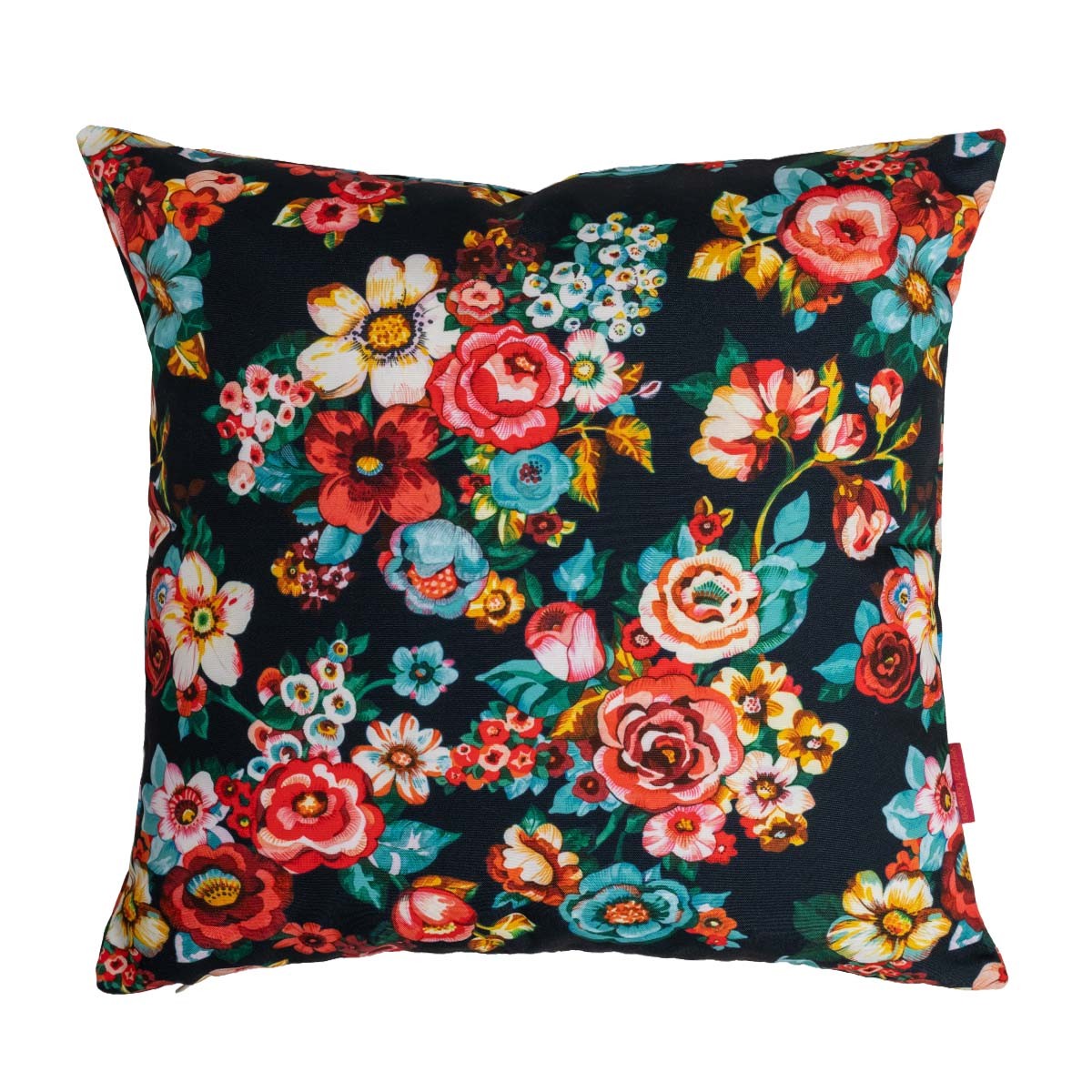 Housse de coussin extérieur fleuri nuit 45x45cm