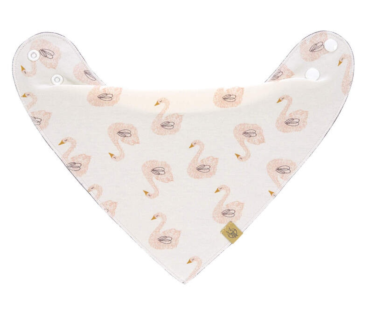 Bavoir bandana en coton bio cygne Little Water