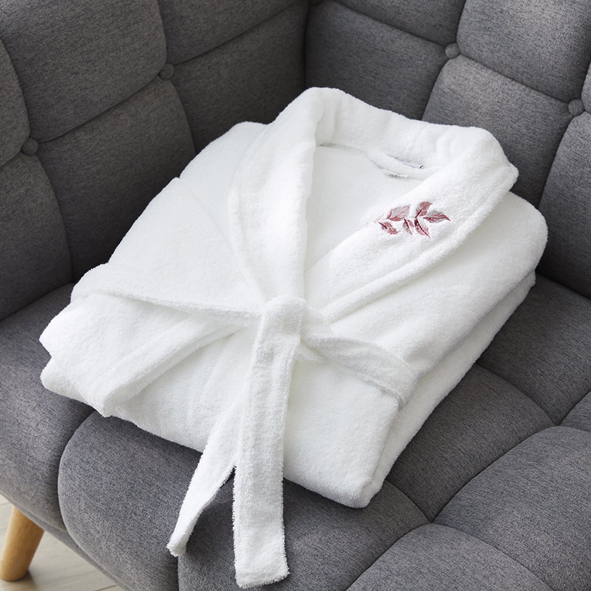Peignoir coton l blanc Peignoir coton l blanc