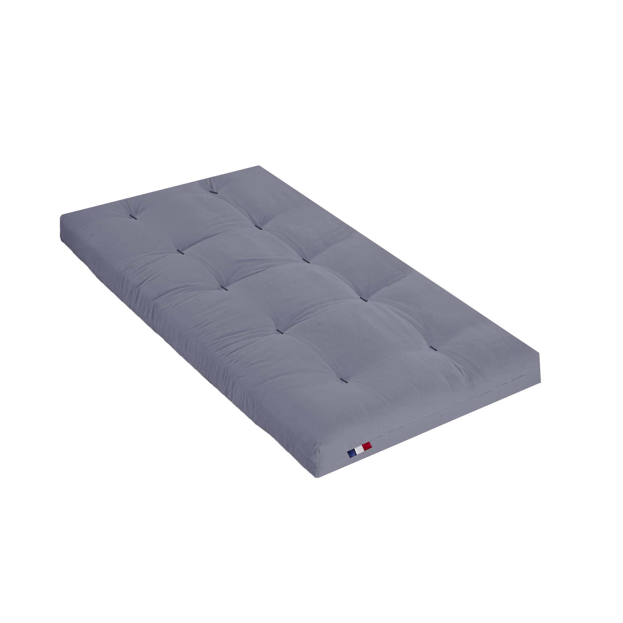 matelas futon coton traditionnel, 13cm gris 90x190