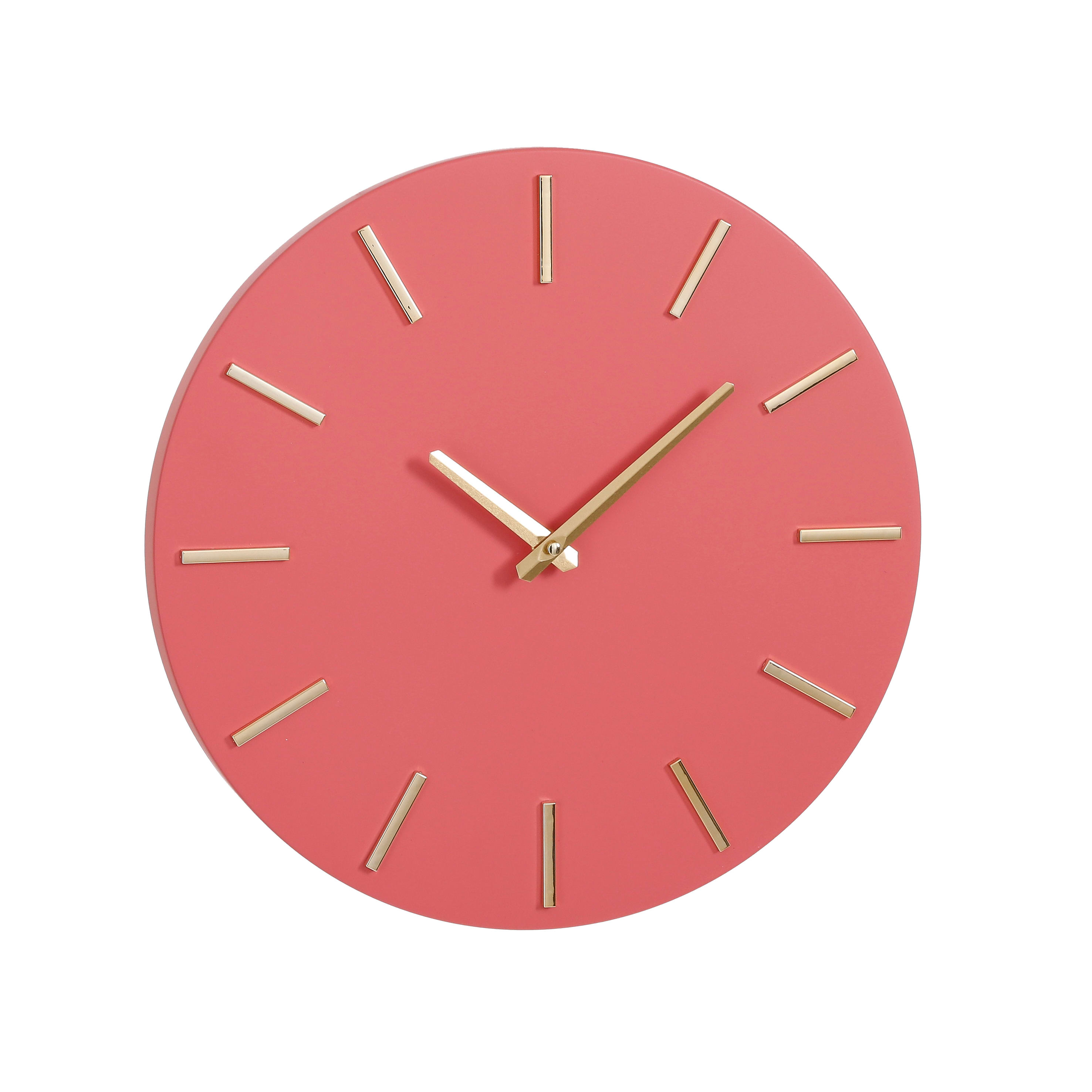 Horloge en aluminium rose D35.5