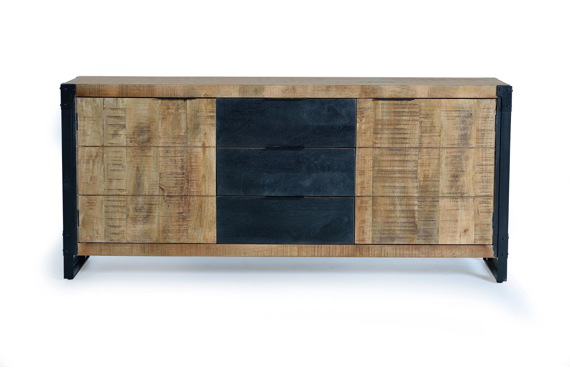 Buffet en bois d’acacia et métal