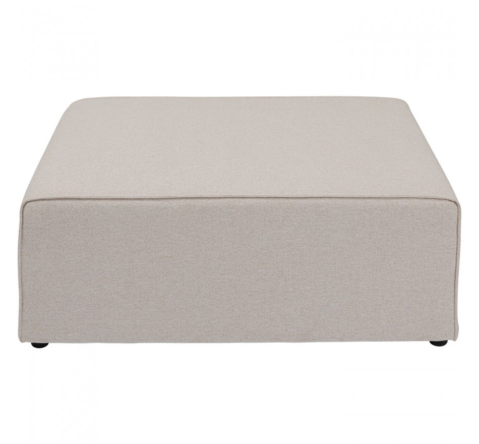 Pouf pour canapé modulable en tissu crème L68