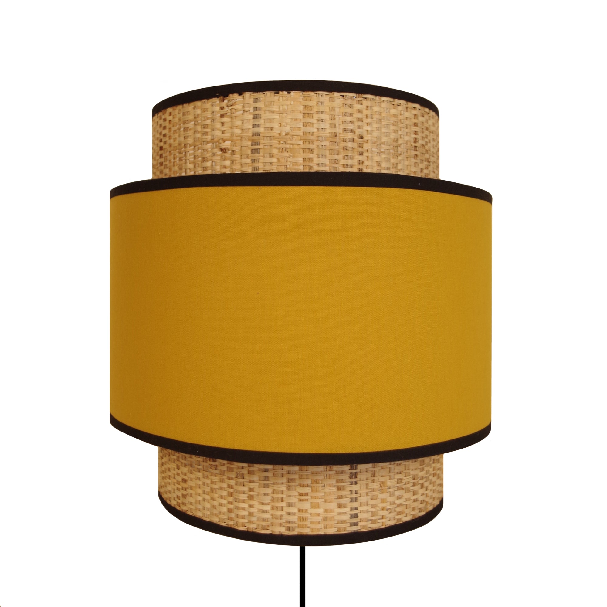 Applique tissu  paille et jaune