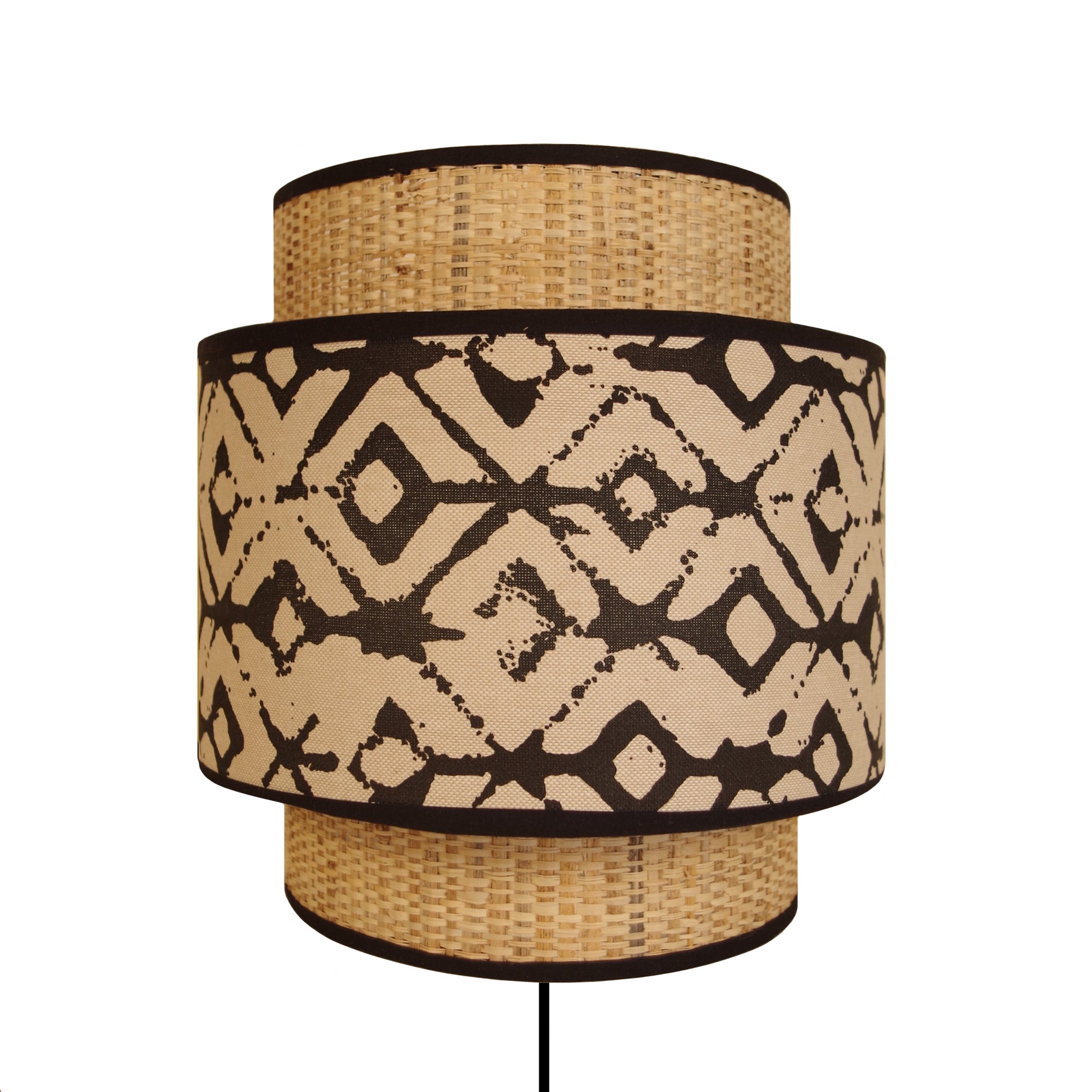 Applique tissu  paille créme et marron