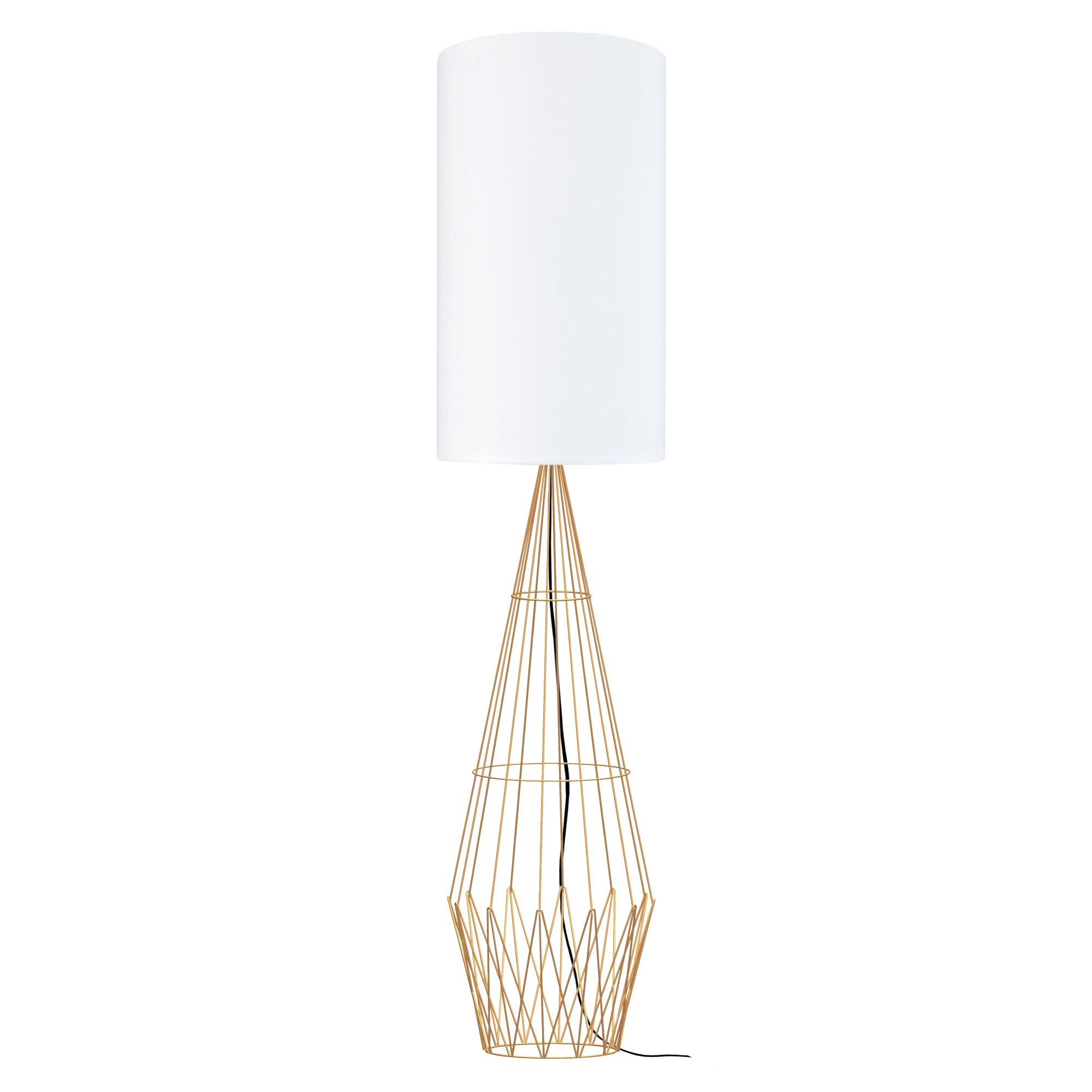 Lampadaire métal doré